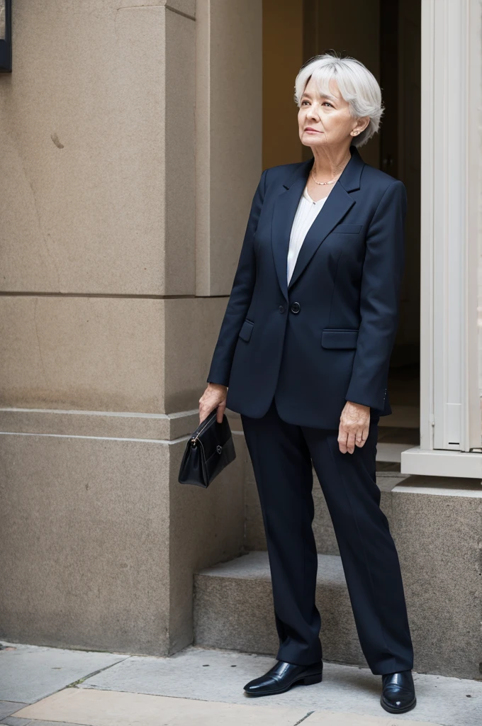 ３０Old woman in a suit