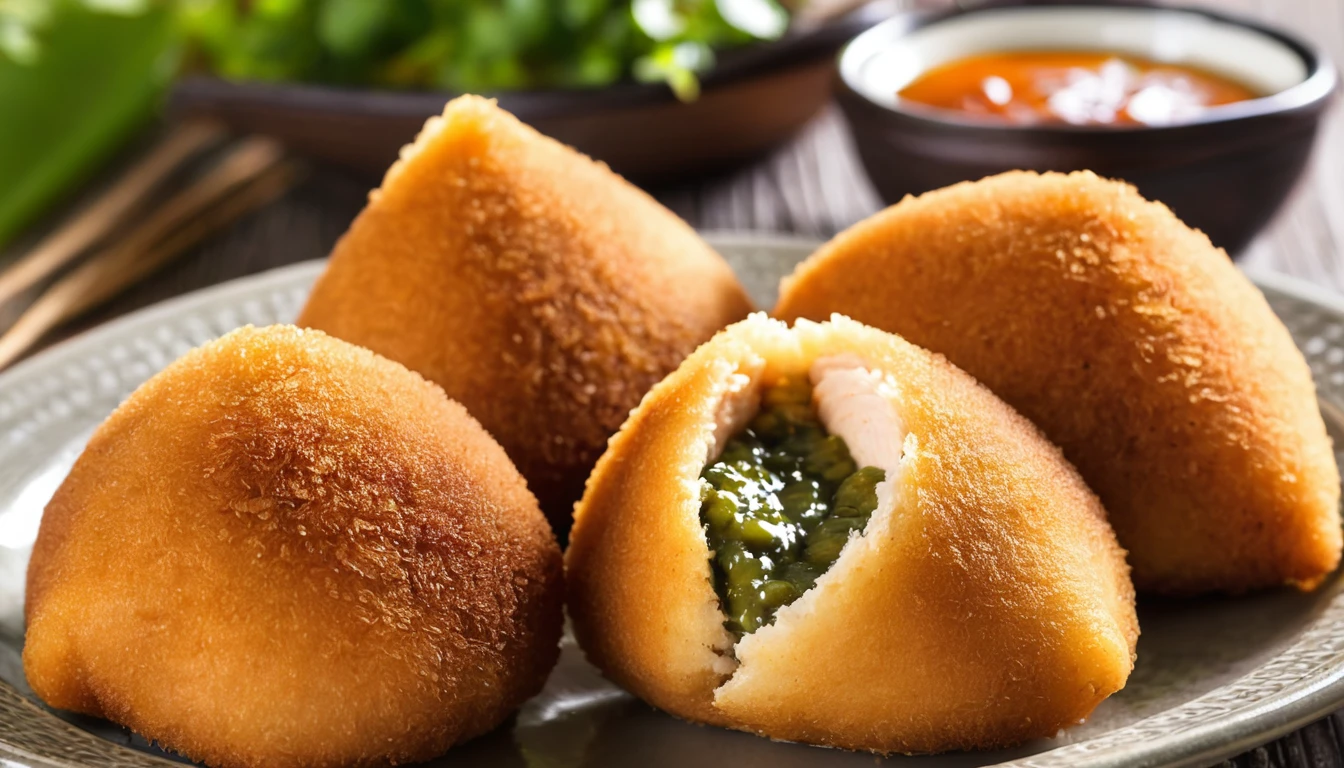 Coxinha of chicken, Traditional brazilian snack.
