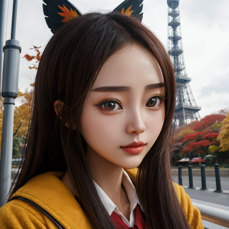 angelababy, tokyo tower, autumn