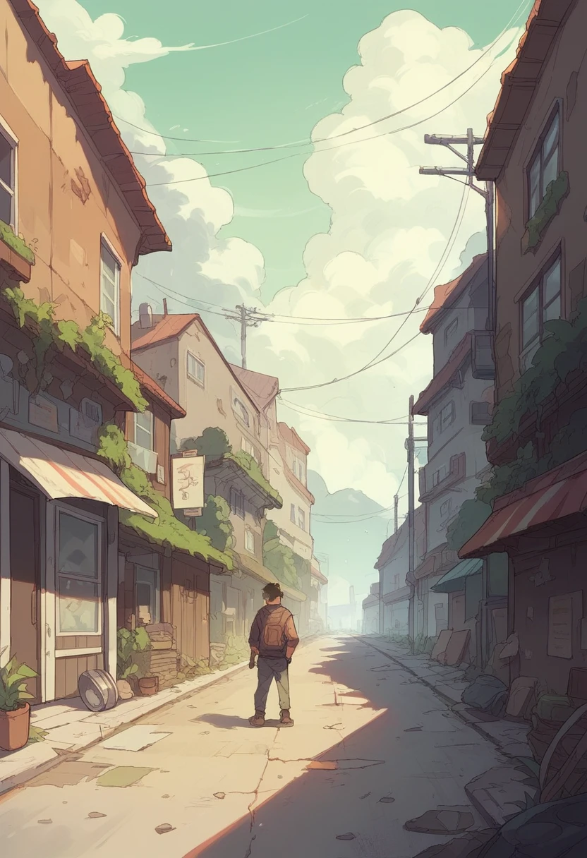 dirty street,Landscape only