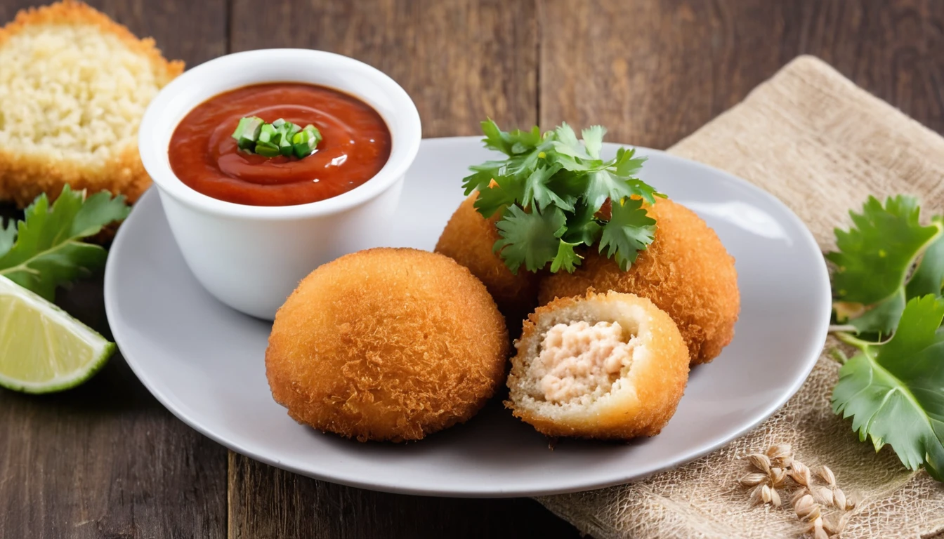 Brazilian appetiser deep fried chiken sttufed croquette - Coxinha de frango