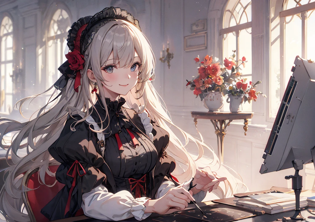 Realistic photos, Focus distance 10mm, Red and white, A big smile, Beautiful girl, Realistic photos, Focus distance 10mmで撮影, masterpiece, 最high quality, high quality, Very detailed CG 8k wallpaper unit, Award-winning photography, Depth of written boundary, High resolution, bloom, chromatic aberration, Realistic, Very detailed, Art Station Trends, CGsociety Trends, Complex, High detail, dramatic, Art on the go, volumetric lighting, Victorian Black