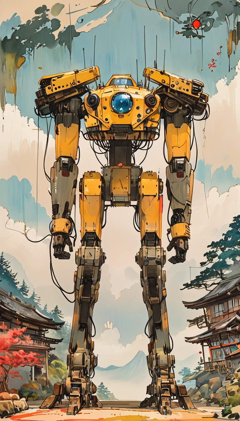 sketch、The Style of Kawanabe Kyosai、Girl、Power Loader