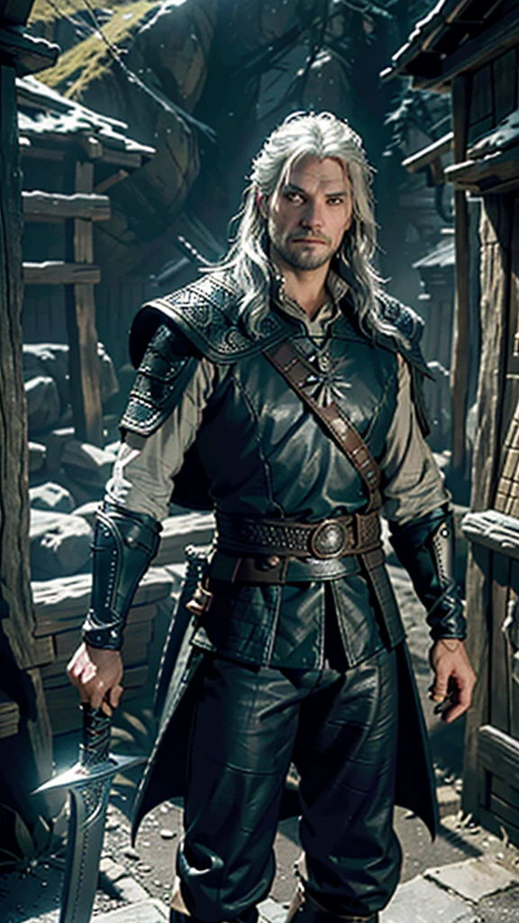 arafed image of a man with a sword and a cape, from witcher (2021), the witcher concept art, portrait of geralt of rivia, keanu reeves as geralt of rivia, geralt of rivia, henry cavill as geralt of rivia, 4k fantasy art, the witcher, 8k fantasy art--arafed image of a man with a sword and a cape, from witcher (2021), the witcher concept art, portrait of geralt of rivia, keanu reeves as geralt of rivia, geralt of rivia, henry cavill as geralt of rivia, 4k fantasy art, the witcher, 8k fantasy art