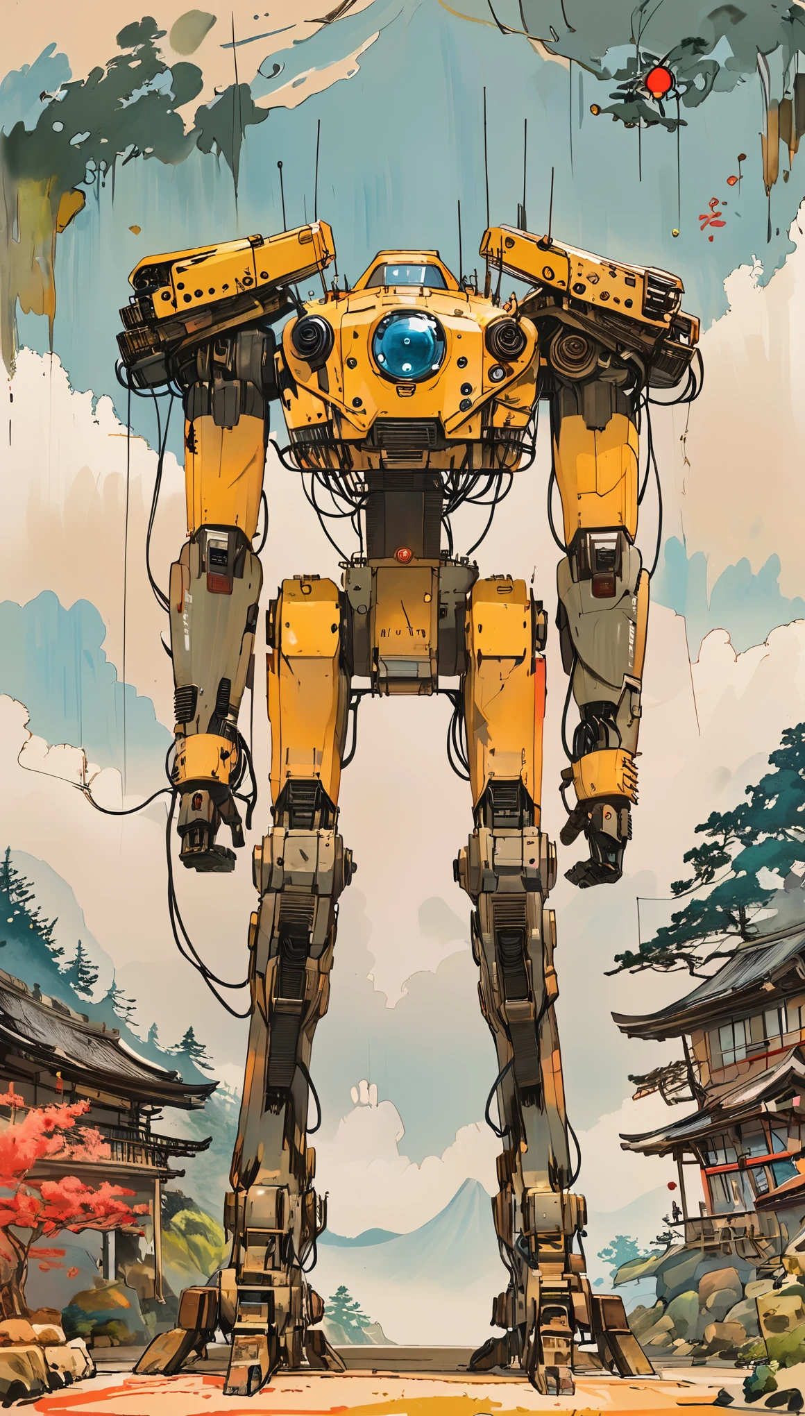 sketch、The Style of Kawanabe Kyosai、Girl、Power Loader