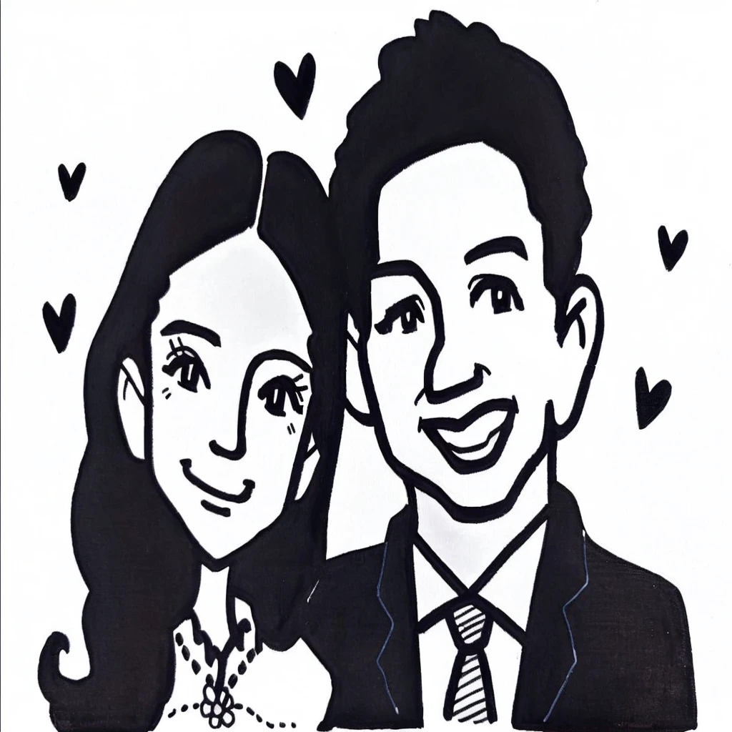 Cartoon,Hand Painted,wedding,Simplicity,Fresh