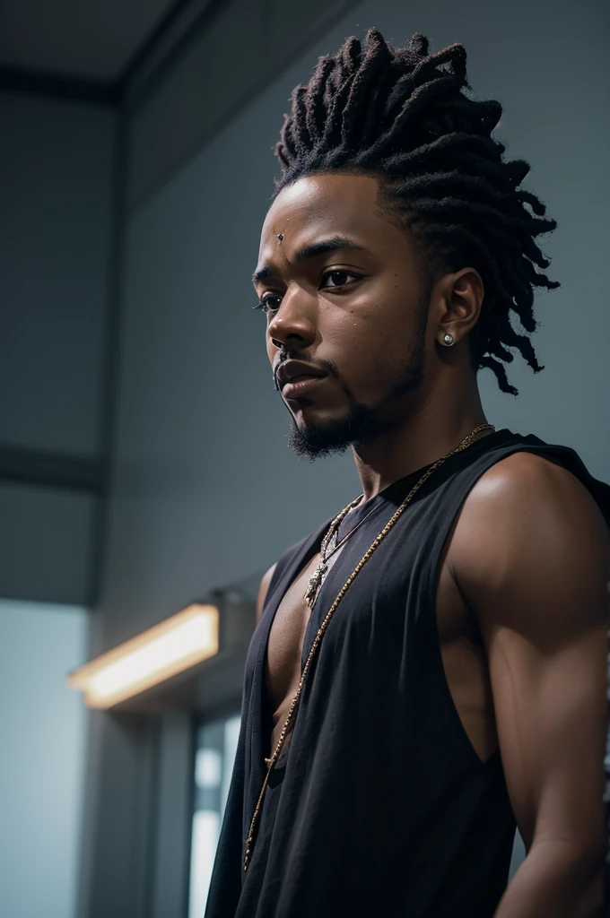 Kendrick Lamar as a Dark Fantasy King, anime