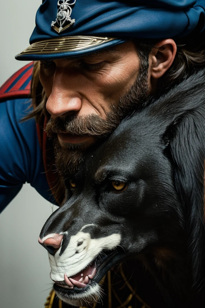 ((best quality)), ((masterpiece)), (detailed), Captain sniffing with his nose on spidergwens butt
