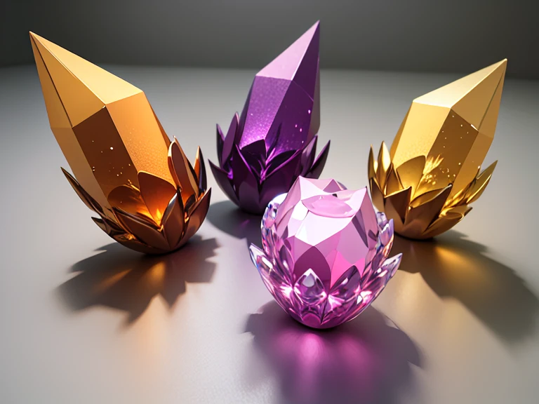 a close up of a cluster of Colorful crystals on a gray surface, Colorful 3D Crystals and Gems, Colorful 3D Crystals and gems,
Gorgeous colored gemstones and crystals, Made of multicolored crystals, Colorful crystals, 3D ray traced crystals and gems,
Made of crystal, Very realistic gemstones, Colorful 3D Crystals, Jewels and treasures