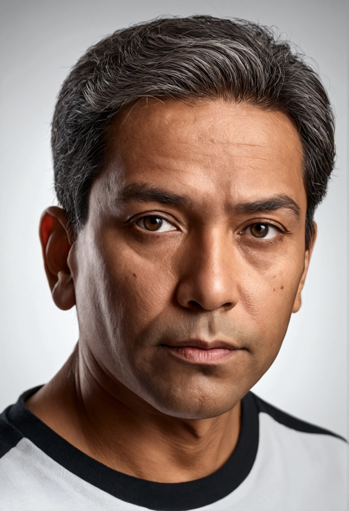 retrato em close de kathr7nn3wt0n, two-thirds view, hyper-realistic photograph, face detailed, simple background