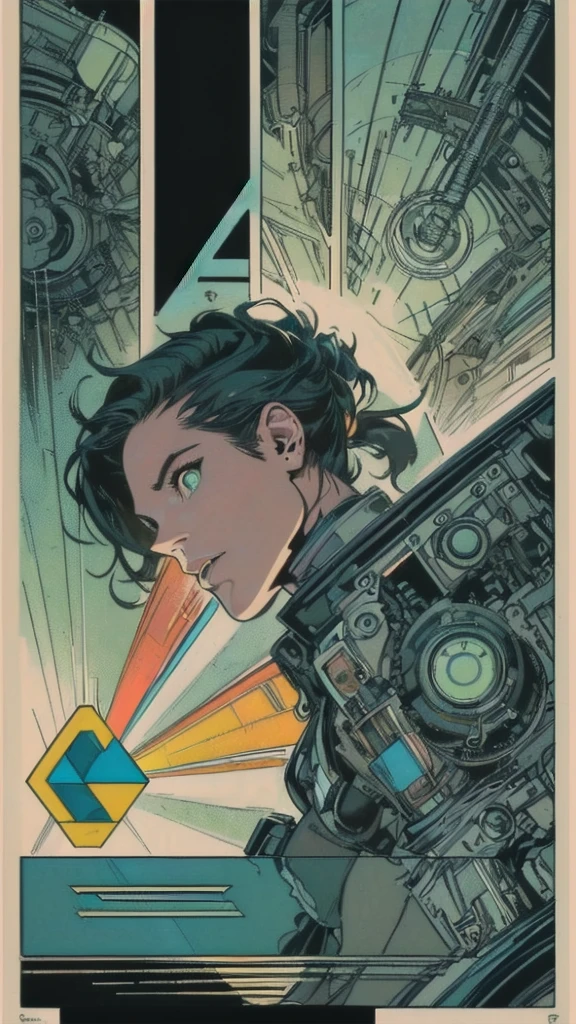 (((masterpiece, highest quality))),(((solo:1.2))),(((1girl:1.2))),(((32k wallpaper))),(very detailed, vintage science fiction),((((((geometric cinematic movie poster)))))), (bauhaus), shape,(((abstract))),(mid century modern),movie poster,(((((portfolio))))),(((((Close-up))))),(((((bust up))))),((((more various angle)))),(((ultimate highlight))),Vast landscape,((((complete. detailed face)))),(((Extremely talented))),(((most complecated machine))),(((text))),(((typography))),(((((best complicated machine))))),(((((genius mechanic))))),(((gorgeous light leak))),(((perfect detailed night vision goggle))),(((extreme detailed reflection lens))),
