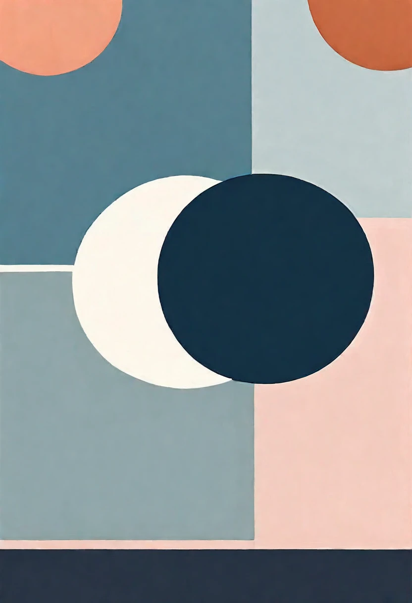 Minimalist style,Morandi color system,,Solid color background,Abstract Art,A circle,Full of peace,The screen is full of support、encourage、The emotion of trust