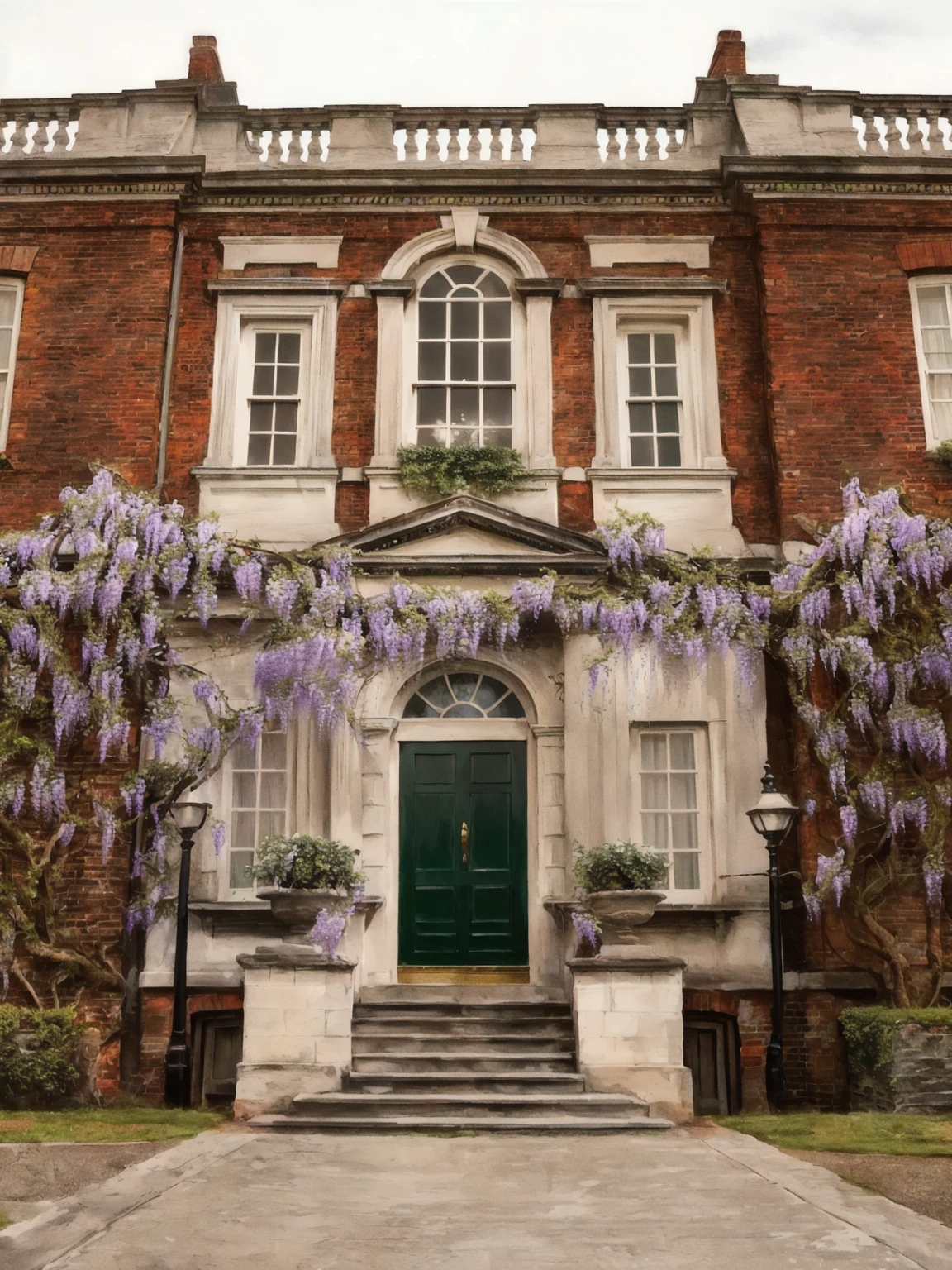 the wisteria house from bridgerton painting