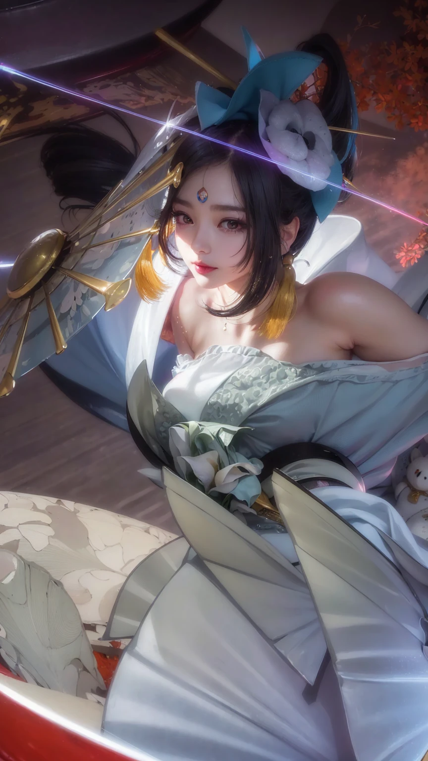 (8k, RAW photo, photorealistic:1.25) ,( lipgloss, eyelashes, gloss-face, glossy skin, best quality, ultra highres, depth of field, chromatic aberration, caustics, Broad lighting, natural shading,) looking at viewer with a serene and goddess-like happiness