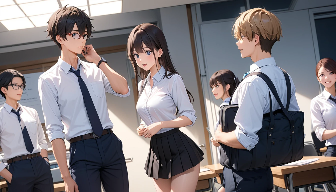 high school student、internship、work、men and women