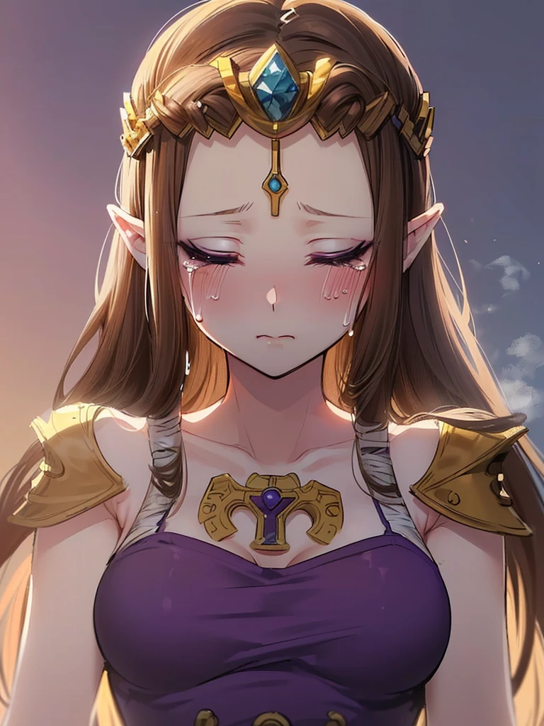 ((More tentacles on the body)),((Lots of tentacles)),((((No background)))),((((Exposed breasts)))))),(tentacles clinging to the body)),((((upper body)))),((((Very delicate and beautiful face))),((Overhead Shot)),((Are crying)),,((alone))Anime art style,masterpiece,(Highest quality), (Very detailedな),(Very delicate and beautiful),(Countless tentacles),(Unable to move due to restraint),(((Painful expression))),(((((Mature Woman,Queen))))),((Both arms and legs are bound by tentacles)),((crinoline)),,((Straight Long Hair),((Inability to breathe)),((Torn clothing)),(((Purple blouse))))),((Dark brown hair)),Bottomless,Princess Zelda, ((Highest quality)), (Very detailed), ,(((constrained))),beauty,beautiful,Princess Zelda, ticker,)),((Very beautiful)),8K,((Close your eyes)),
(())nintendo, the legend of zelda