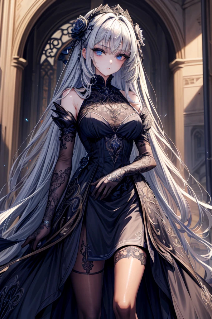 ((Extremely accurate drawing with fine details)Extremely accurate depiction)[High resolution],(detailed illustrations,Very Are you okay and detailed drawing,Delicate lines drawn with perfect tempo,Realistic texture expression),[Color traced main lines],[Ruins of a super ancient civilization],[anime] (MACHINE Alice Beauty ) Straight Long Hair [automaton],([Black Rose] Black Dress) (Cyber Alien Armor [Transparent material]) [Thorn] rock [Titanium Alloy] [[Transparent material]],Cybernetic Gothic Lolita [Tranent lenticular iris],(Intricate and beautiful decoration [Intricate details]),(Fine and beautiful skin expression [Transparency]),((Precisely drawn eyes))[Perfect eyes detailed((Beautiful eyes like jewels)Precisely drawn iris)[Clearly defined pupils]],[Eye light[Pinpoint lighting for the eyes]],[Long and beautiful eyelashes],[Precisely drawn hair [Beautiful and lustrous hair detailed]],(Perfectly hand detailed [Beautiful fingers without damage [Beautiful nails]]),(Perfect Anatomy(Perfectly balanced ratio))[[Full body portrait]],[[Highly constructed design]][Ideal color coordination(Accurate simulation of light-matter interactions)],([Precision in the details](detailed,高Are you okay)),[Visual arts that tell stories],((Highest quality)Are you okay[[High density drawing]])(4k quality).