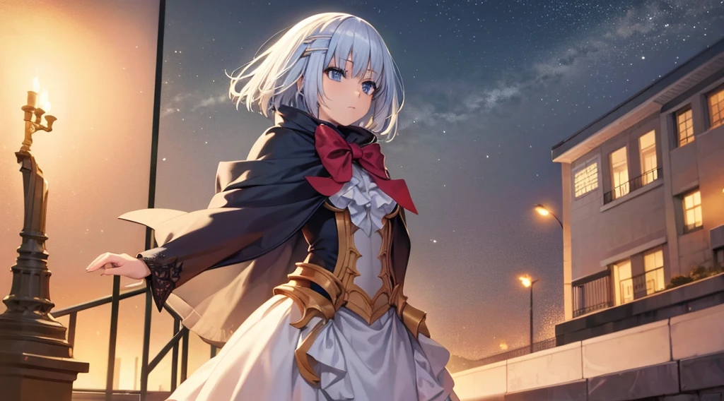 (best quality,4k,8k,highres,masterpiece:1.2),ultra-detailed,(realistic,photorealistic,photo-realistic:1.37),1girl,blue eyes, short hair, white hair, hair clips, hair pins, wearing white hoodies,city,winter snow,night,absurdres,high res, ultrasharp, 8K, masterpiece, looking at viewer, fantasy, magical, snowy rooftops, frosty breath rising, glowing streetlights, ethereal atmosphere, dreamlike, serene, quiet streets, distant city skyline, soft falling snowflakes, intricate details of the girl's face and outfit, delicate snowflakes on her eyelashes, mysterious expression, enchanting beauty, captivating gaze, snow-covered trees, blurred lights in the background, vibrant red contrasted against the white snow, mesmerizing scene, evoking a sense of wonder and magic. BREAK outdoors, city, BREAK looking at viewer, BREAK (masterpiece:1.2), best quality, high resolution, unity 8k wallpaper, (illustration:0.8), (beautiful detailed eyes:1.6), extremely detailed face, perfect lighting, extremely detailed CG, (perfect hands, perfect anatomy),
