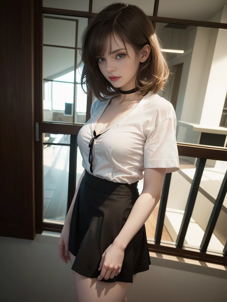 Upper half of traditional sailor suit、Japanese high school student、15 year old female, RAW shooting, (realism: 1.8, realistic), High-definition CG integrated 8K wallpaper, one girl, camera'line of sight, ((straight from the front))), (headquarters skin: 1.8, shiny skin)), 8k uh, Digital single-lens reflex camera, soft lighting, high quality, (whole body: 0.5) (professional lighting: 1.6), japanese woman, 足首からwhole bodyまで, Photographed looking up from the feet, height: 160cm, Weight 50kg, (((Her skirt is rolled up and her white underwear is visible.)))、(((legs open:1.5)))