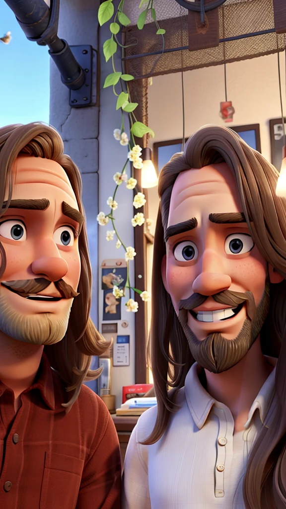 Couple , bearded man , blonder woman