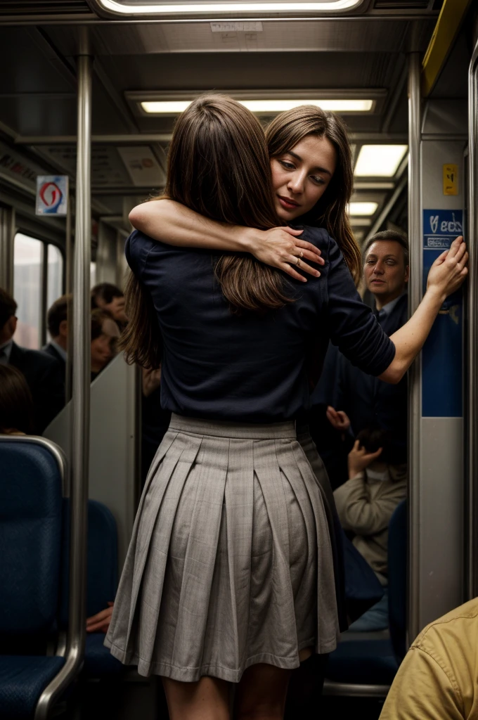 The train was full of several men hugging her from behind...、talking in your ear,other men go for it on their lap,go for it,white mini skirt with flare, 40k, change, Mesa, of the highest quality, dark gray background, (1 girl'Blue eyes and blonde hair turn curly quickly.), she swings her skirt、Do a sexy round until the big ass is waiting with her chest out.。.: 1.3), (open white shirt with wide chest: 1.3),elderly man leaning against the back go for it,Versatile poses.(lift the hem of the skirt),(Lift the skirt),(I can see her white thong.),