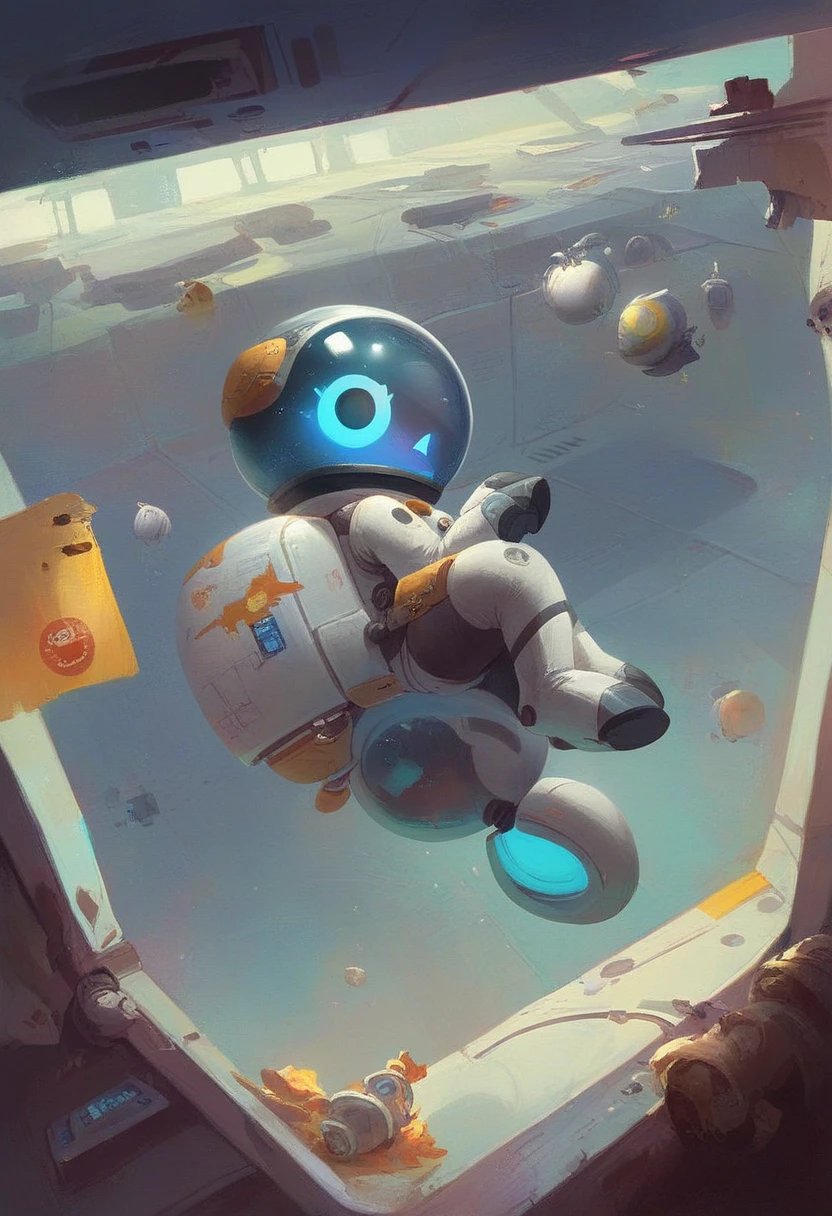 • Main Character:
• Cat: A cute cat wearing a spacesuit. The cat’s expression is filled with curiosity, with wide-open eyes.
• Spacesuit: A white spacesuit with a transparent helmet. The spacesuit has small antennas and special decorations for the cat.
• Background:
• Inside the Spaceship: The outside space can be seen through the windows. The interior of the spaceship has a futuristic design, with control panels and displays scattered around.
• Space: Stars and planets are scattered in the background. Earth can be seen in the distance.
• Details:
• Window: The cat is looking out through a large window of the spaceship. The window frame is silver with small rivets.
• Small Items: At the cat’s feet, there is a small space map and a pack of cat space food.
• Lighting: The interior of the spaceship is illuminated with soft blue and white lights, emphasizing the futuristic atmosphere.
• Color Scheme:
• Spacesuit: Mainly white and silver, with blue and red accents in the details.
• Space: Deep navy and black, with sparkling white and yellow stars.
• Spaceship Interior: Silver and metallic gray, with blue lights.