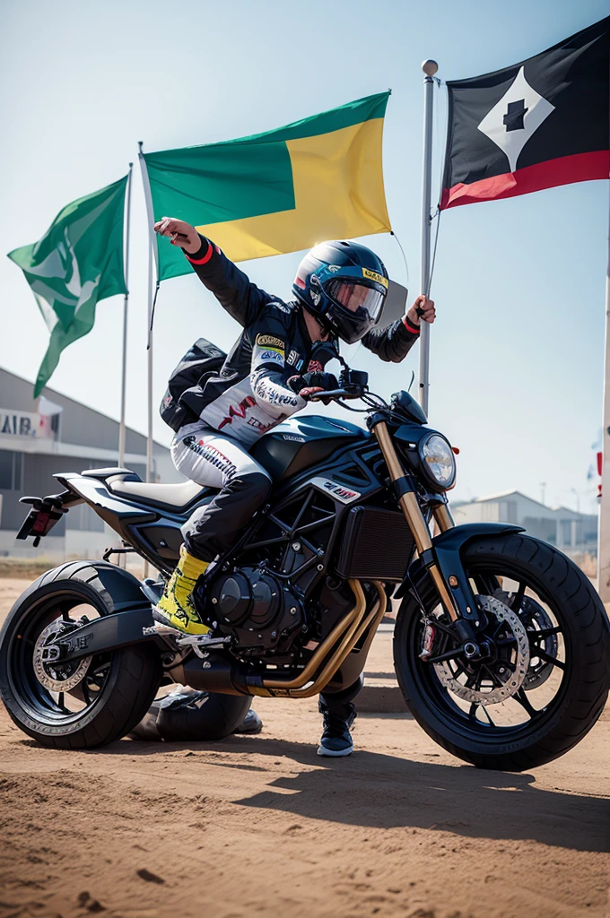Create a gymkhana flag. The team's name is Setimamente. 7° A It needs to contain colors and drawings of the film's emotions in a fun way