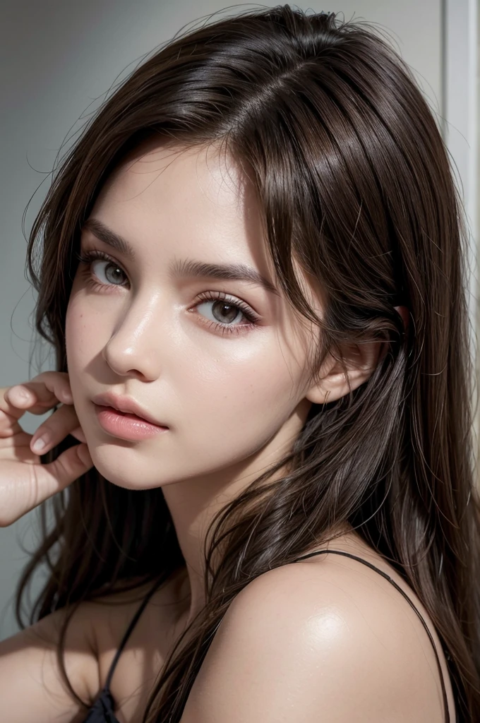 I want to create a beautiful brunette Keliane Batista model with brown eyes