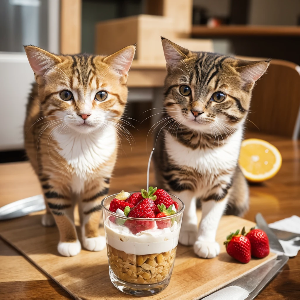 Parfait Cute Tasty Cat