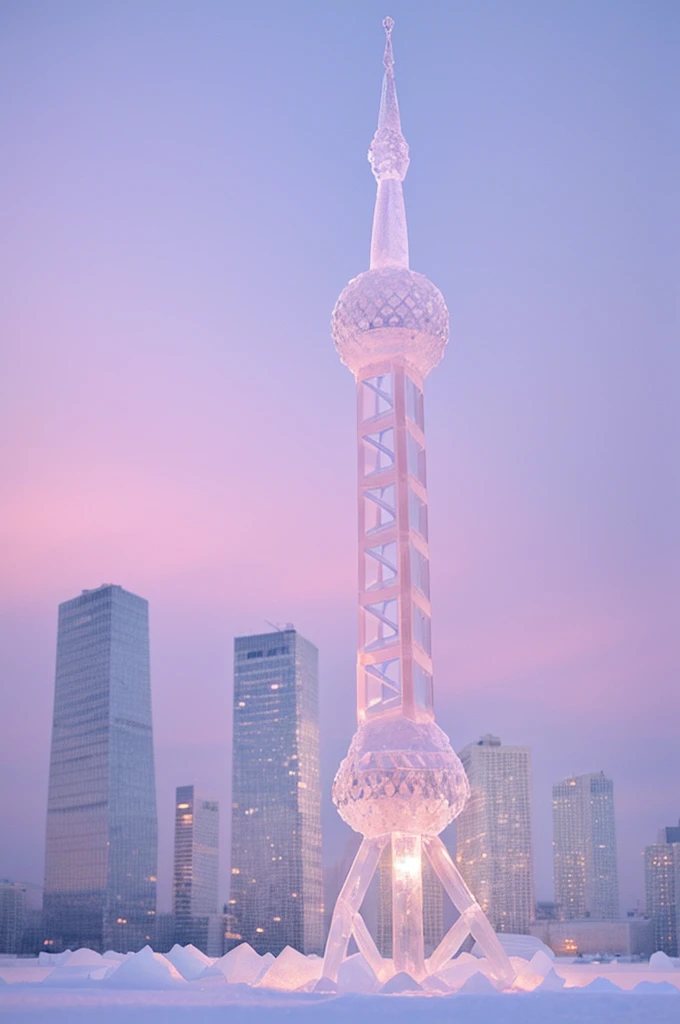 made of ice,snow,crystal,translucent,light pink,Nice light,Crystal clear