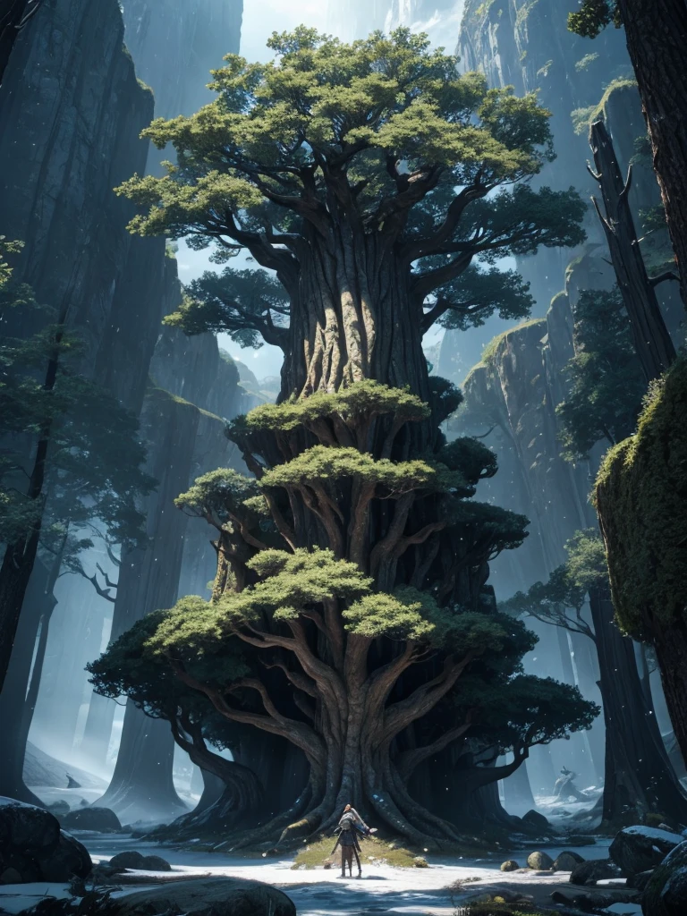 Ultra HD 4k image world tree Norse mythology