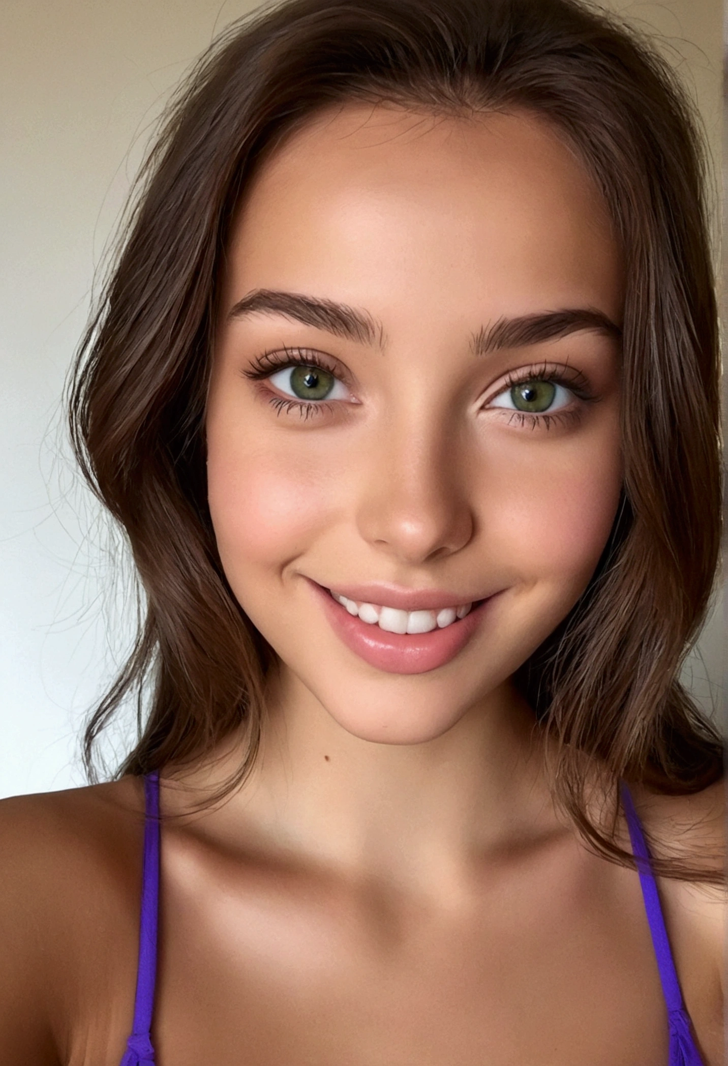  Sourire démoniaque,Femme Alafed avec de gros, Fille sexy aux yeux verts, portrait sophie mudd, cheveux bruns et grands yeux, selfie d&#39;une jeune femme, yeux de la chambre, violette myers, sans maquillage, maquillage naturel, regarder directement la caméra, visage avec artgram, maquillage subtil, Superbes photos de tout le corps, yeux verts perçants, bel angle, jolie fille, photo entièrement du corps, tout le corps, corps entier photographié, déesse brune, détails élevés, pose sexy, Bikini transparent