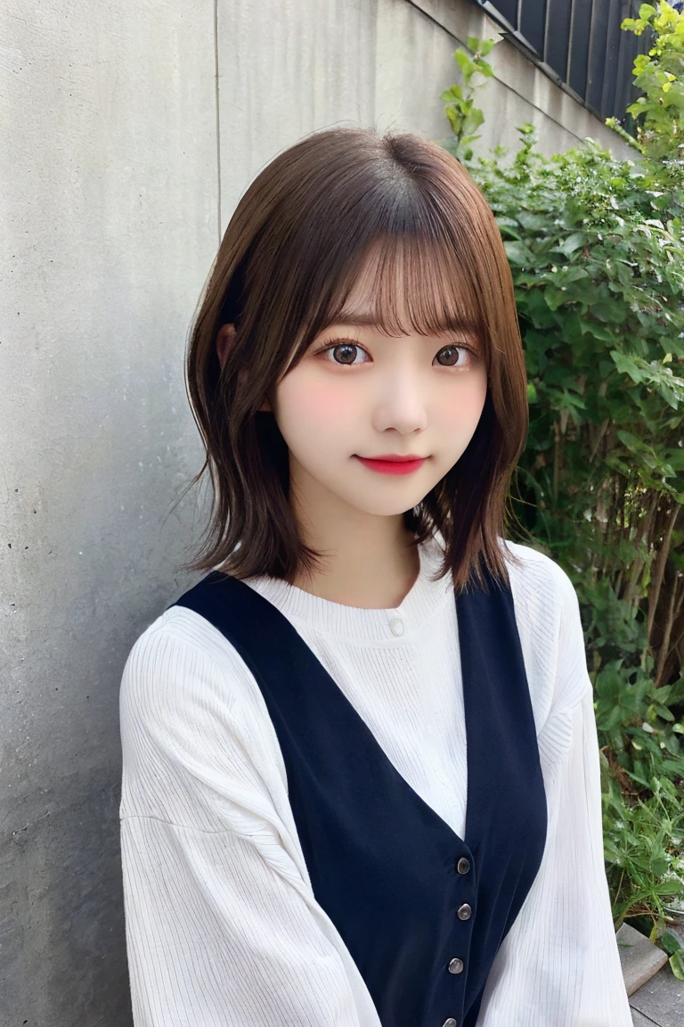 8K highest quality、(beautiful)、woman、Brown Hair、22 years old、Semi-short hair