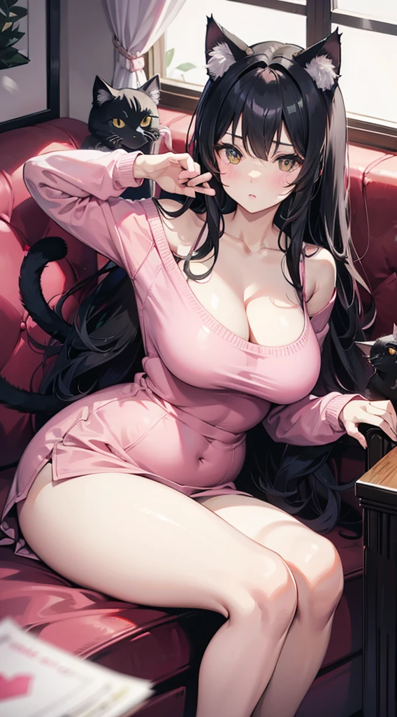 Married Woman，Mature women，mature body，Plump posture，Cat Girl，Cat Ear Girl，Cat ear hair card，Black hair，Pink clothes，Cat&#39;s Tail，Cat&#39;s Tail，sew，cosplay，猫爪Gloves，猫爪Gloves，sew，Become a，Swimsuit style，kneel，kneel在On the bed，kneel姿势，On the bed，kneel姿势，Duck sitting，Duck sitting，kneel在On the bed，Big breasts，Big Ass，An-type buttocks，Fat buttocks，Gloves，大Gloves，猫爪Gloves，猫Gloves，猫爪Gloves，兽爪Gloves，爪子Gloves，kneel，kneel，kneel着