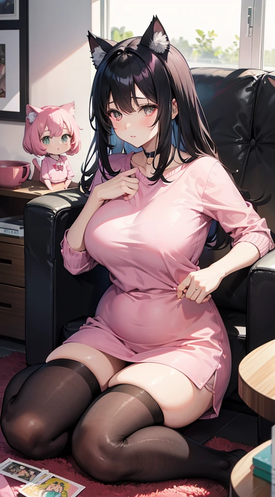 Married Woman，Mature women，mature body，Plump posture，Cat Girl，Cat Ear Girl，Cat ear hair card，Black hair，Pink clothes，Cat&#39;s Tail，Cat&#39;s Tail，sew，cosplay，猫爪Gloves，猫爪Gloves，sew，Become a，Swimsuit style，kneel，kneel在On the bed，kneel姿势，On the bed，kneel姿势，Duck sitting，Duck sitting，kneel在On the bed，Big breasts，Big Ass，An-type buttocks，Fat buttocks，Gloves，大Gloves，猫爪Gloves，猫Gloves，猫爪Gloves，兽爪Gloves，爪子Gloves，kneel，kneel，kneel着