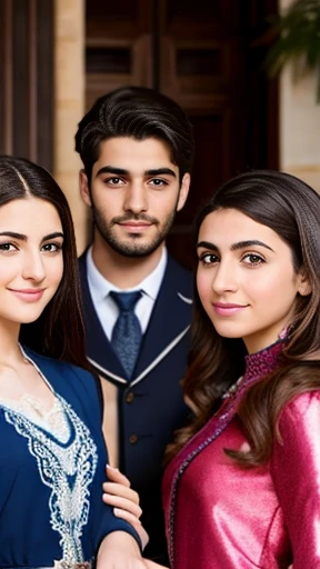 Group of young Sephardic people together focus on characters faces