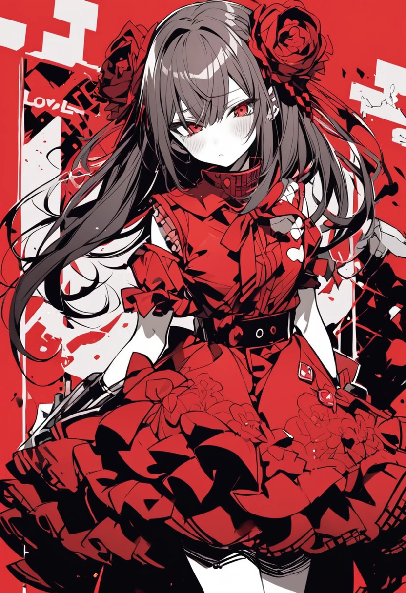 Shinomiya Kaguya from Love is war, Shy, Red Theme, Kaguya Shinomiya.
