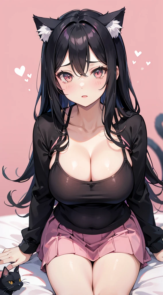 Married Woman，Mature women，mature body，Plump posture，Cat Girl，Cat Ear Girl，Cat ear hair card，Black hair，Pink clothes，Cat&#39;s Tail，Cat&#39;s Tail，sew，cosplay，猫爪Gloves，猫爪Gloves，sew，Complex clothing，Fantasy Costumes，Swimsuit style，kneel，kneel在On the bed，kneel姿势，On the bed，kneel姿势，Duck sitting，Duck sitting，kneel在On the bed，Big breasts，Big Ass，An-type buttocks，Fat buttocks，Gloves，大Gloves，Big Paws，Big Paws，Big palm，kneel，kneel，kneel着