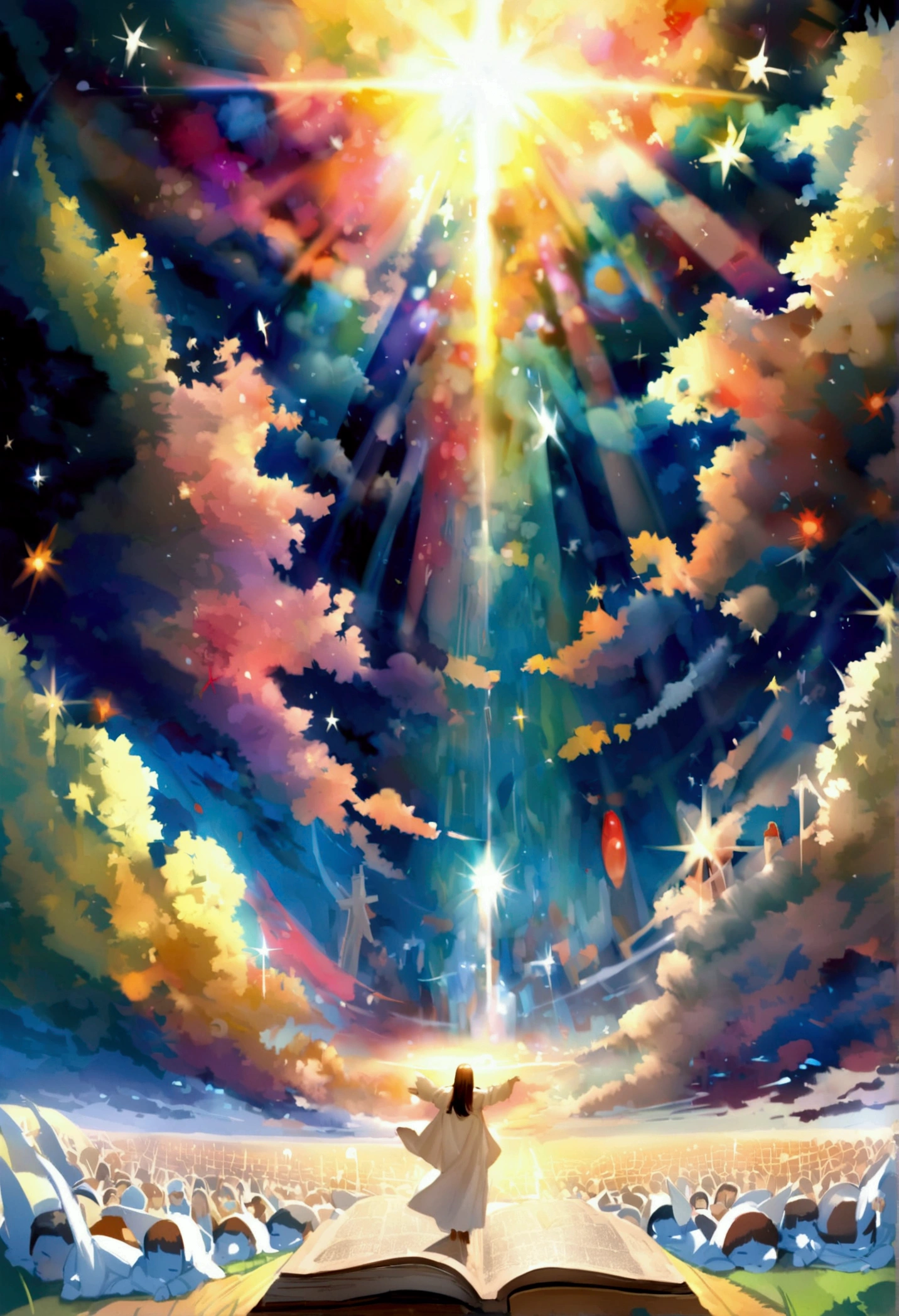 Bible、godの言葉、truth、Book、Angel、heaven、glory、The Kingdom of the Millennium、happiness、Shine、god、White robe、
