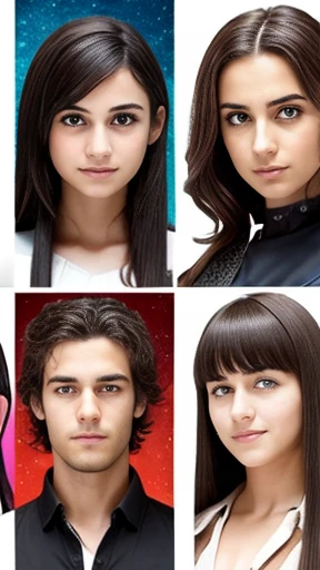 Group of young Ashkenazi people together focus on characters faces 