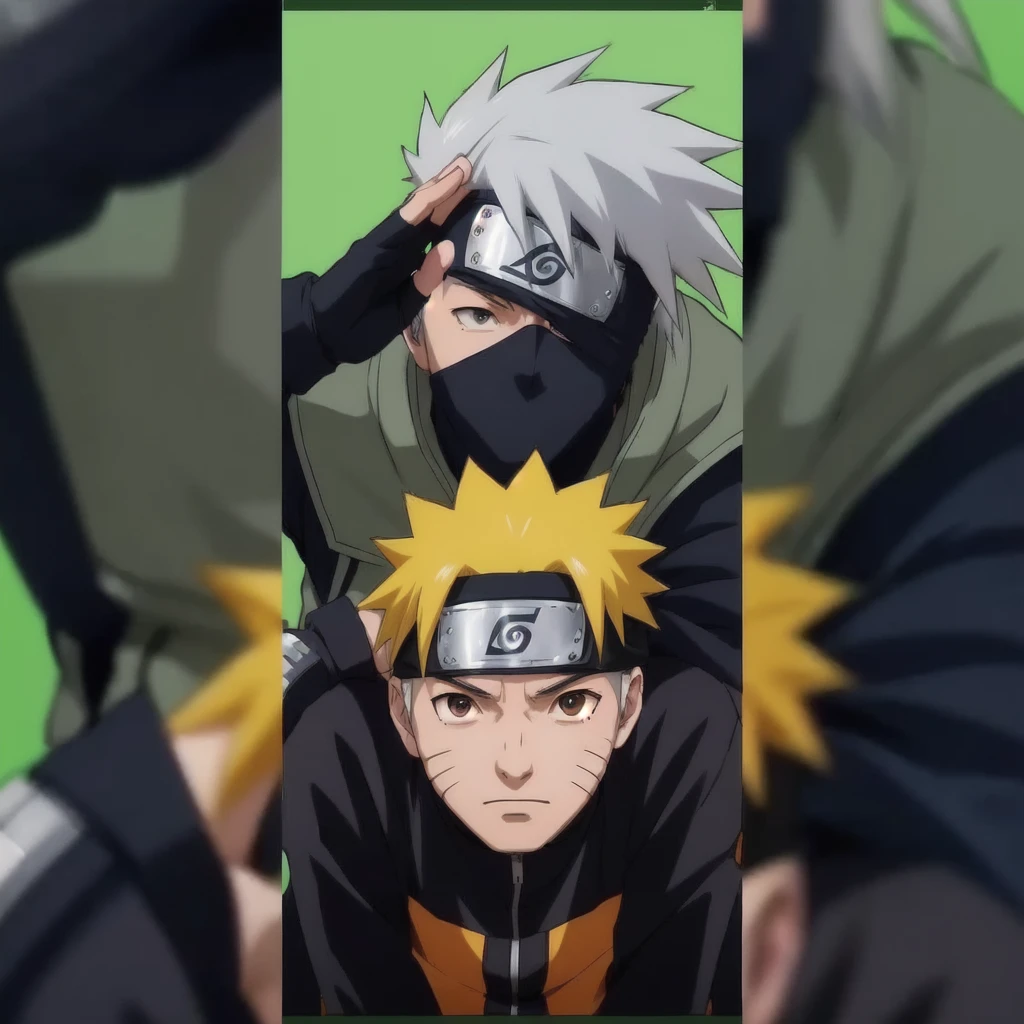 anime characters with different expressions and colors are posing for a picture, from naruto, kakashi hatake, holding a 🛡 and an 🪓, naruto artstyle, 📷 mungojerrie and rumpleteazer, in a anime masterpiece, kakashi, in anime style, anime wallaper, anime masterpiece, joker looks like naruto