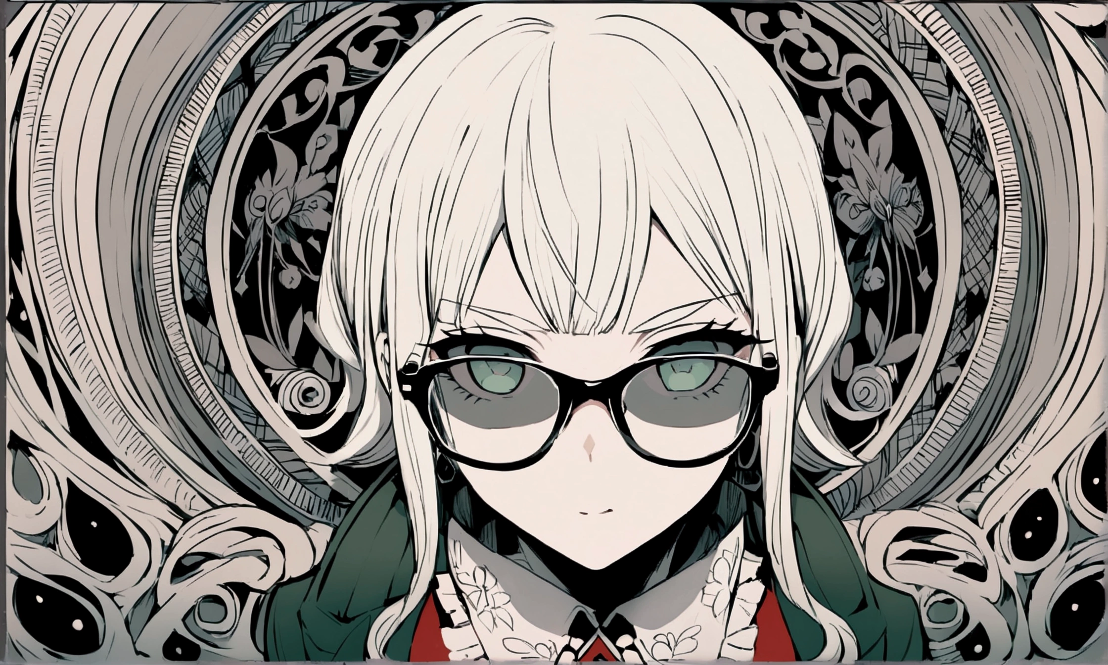 Draw an inspiring girl，Reading，wear glasses，Shinkai Makoto style