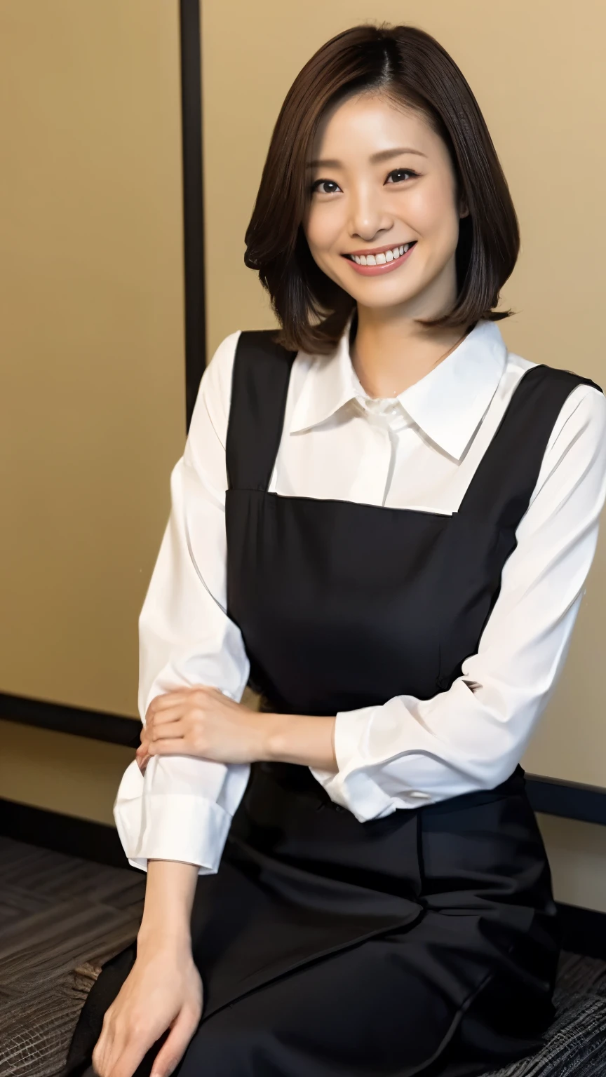 1 Japanese female,OL、office、Mid Shot、Shiny skin,smile、Adorable smile、Laughing with your mouth open、Office attire、Black Hair、White collared blouse、Large bust、Tight Skirt、mini skirt、Black Hair、pumps,highest quality,Very delicate and beautiful 8K,Very high resolution,,Beautiful detailed girl,Realistic、Inside the office、Computer desk、sit in an office chair、Beautiful appearance、Spread your legs