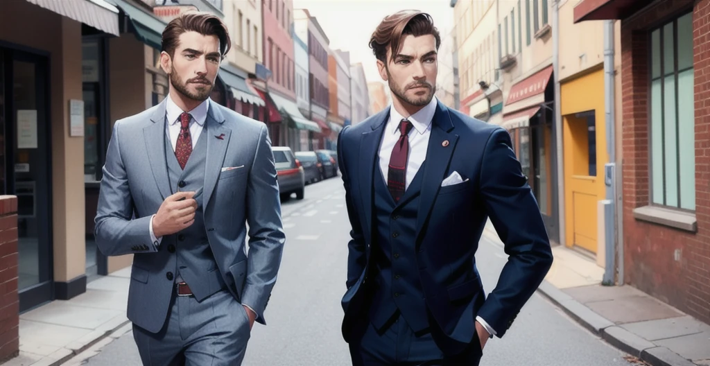 create a well-dressed man with money