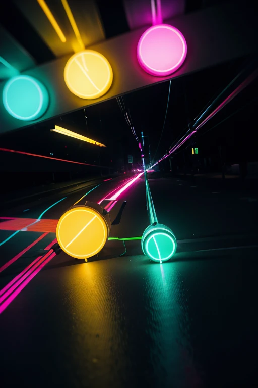 Abstract image with neon
