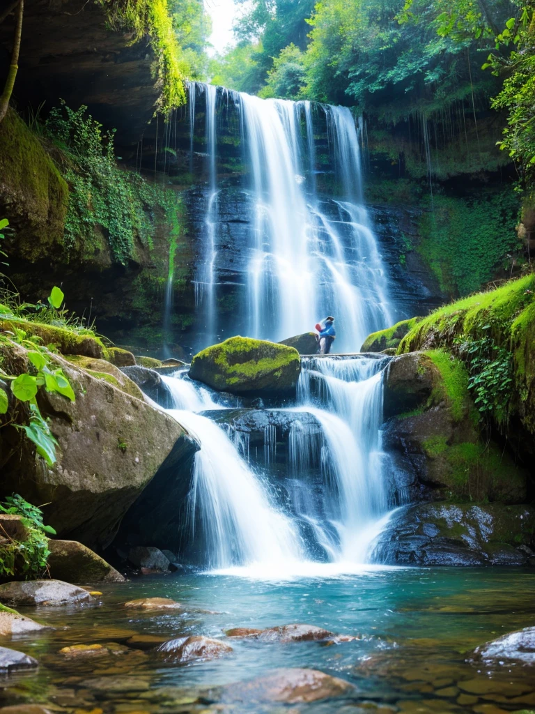 fishing waterfall Beauty of the highest quality Nostalgia