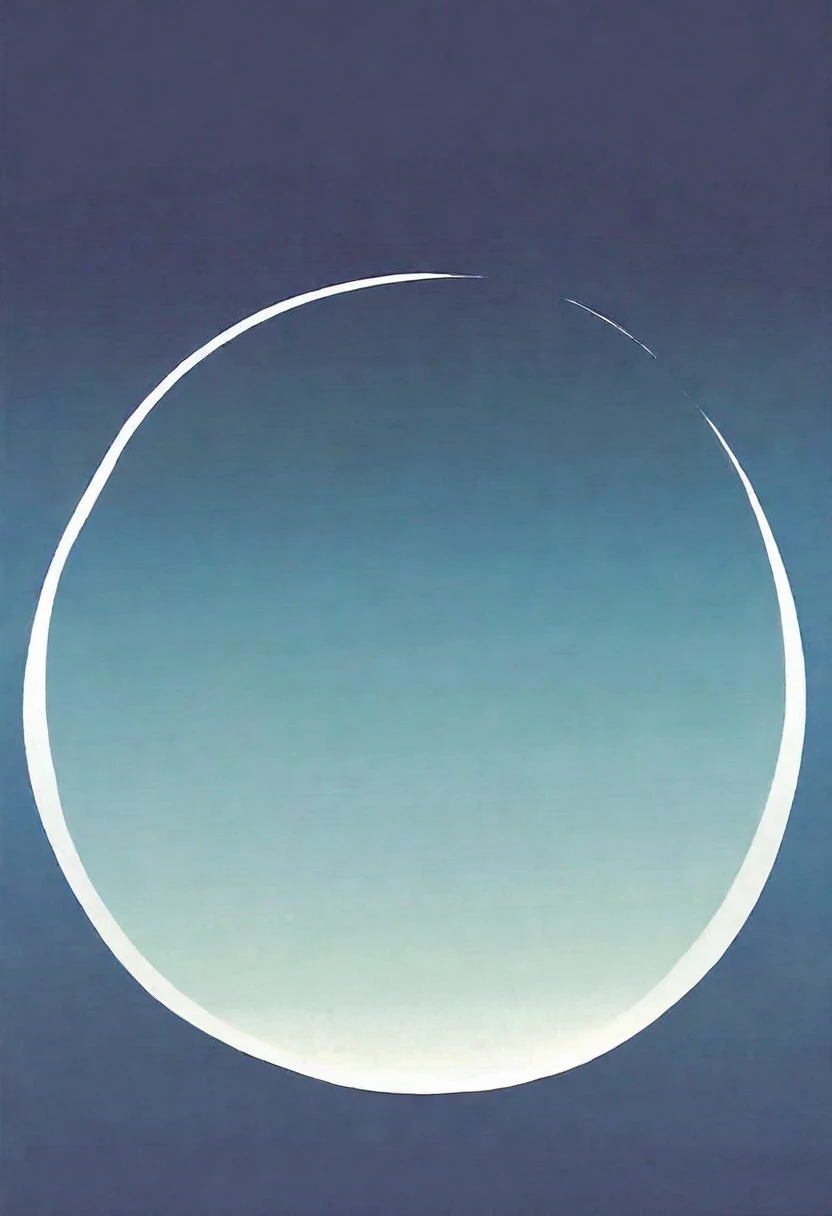 Minimalist style,water blue,Gradient solid background,Abstract Art,A circle in the middle,Full of peace,画面充满了positive的情感,persist in、positive、growing up