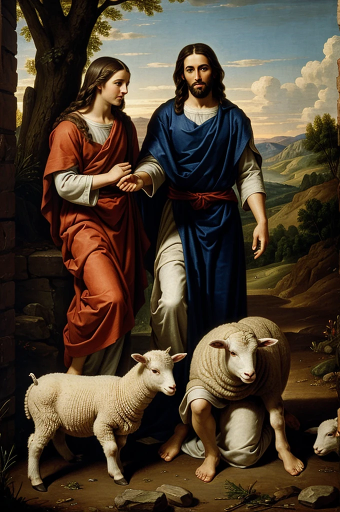 The lamb and Jesus Christ