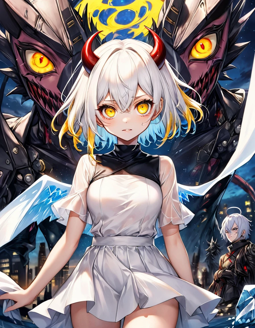 Em tinta óleo Alita + Sasuke moicano espetado hort raspado baixo molhado brilho mechas yelow blood luz hair Bode horns, red sanguehair, yellow Rinnegan eyes fair ice corvos no ar, patterned latino Angel demon horror face tatuagem de fênix em volta dos olhos head raised elegant standing stunning beauty, pure perfection night On the fundo do mar depth of field, staring at the camera, two-dimensional desenho a lápis 8b giz de cera em grafite perfeito riscos fortes style