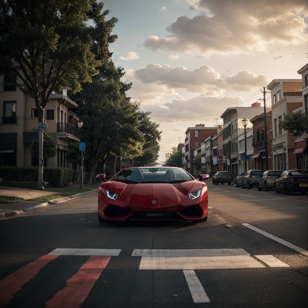 Red  Lamborghini, soo realistic  photo